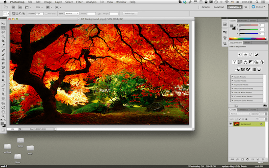 use photoshop for overlapping picture on a picture on mac